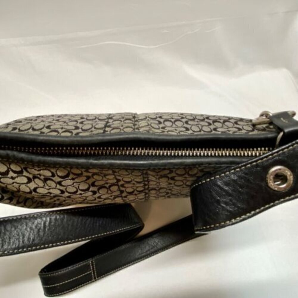 Coach Mini Signature Jacquard Leather Convertible Crossbody Shoulder Bag F10417 - Picture 10 of 14